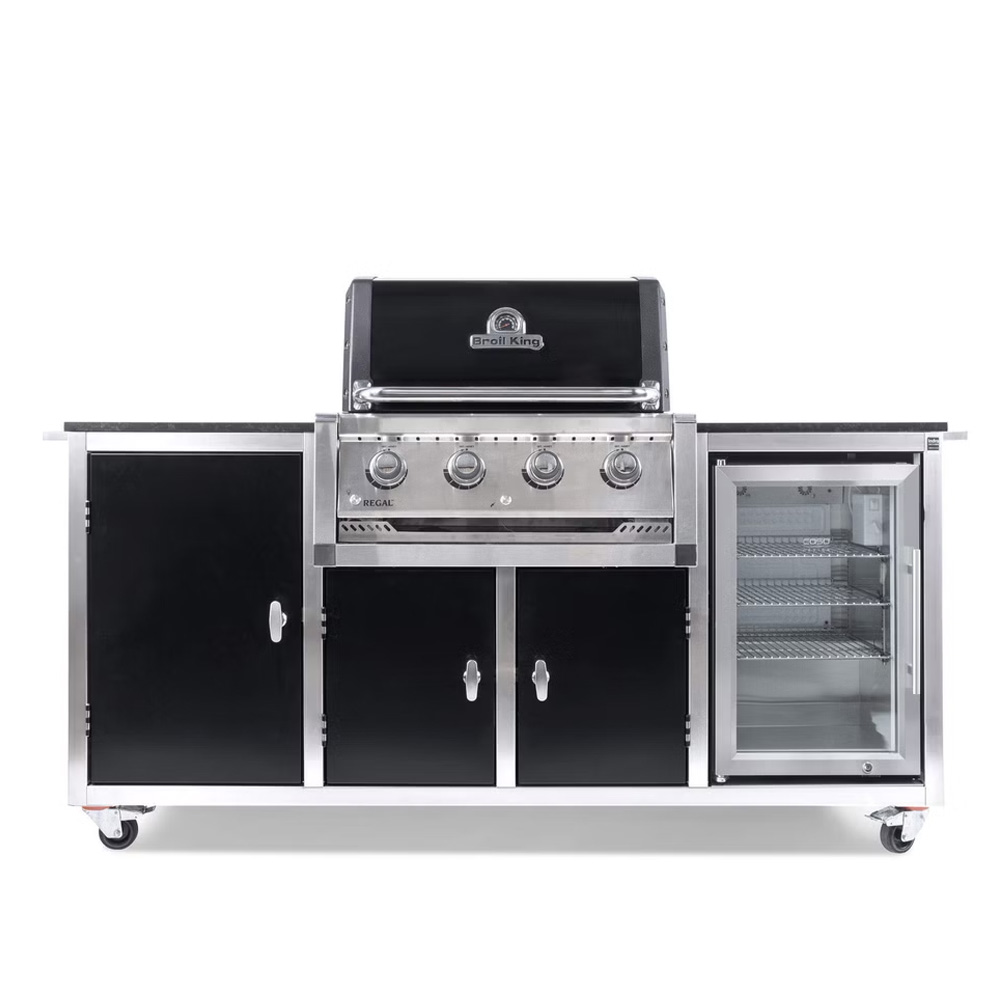INDRA BLACKLINE Gasgrillstation Broil King Regal 420 | Kühlschrank INDRA BLACKLINE Gasgrillstation Broil King Regal 420 | Kühlschrank