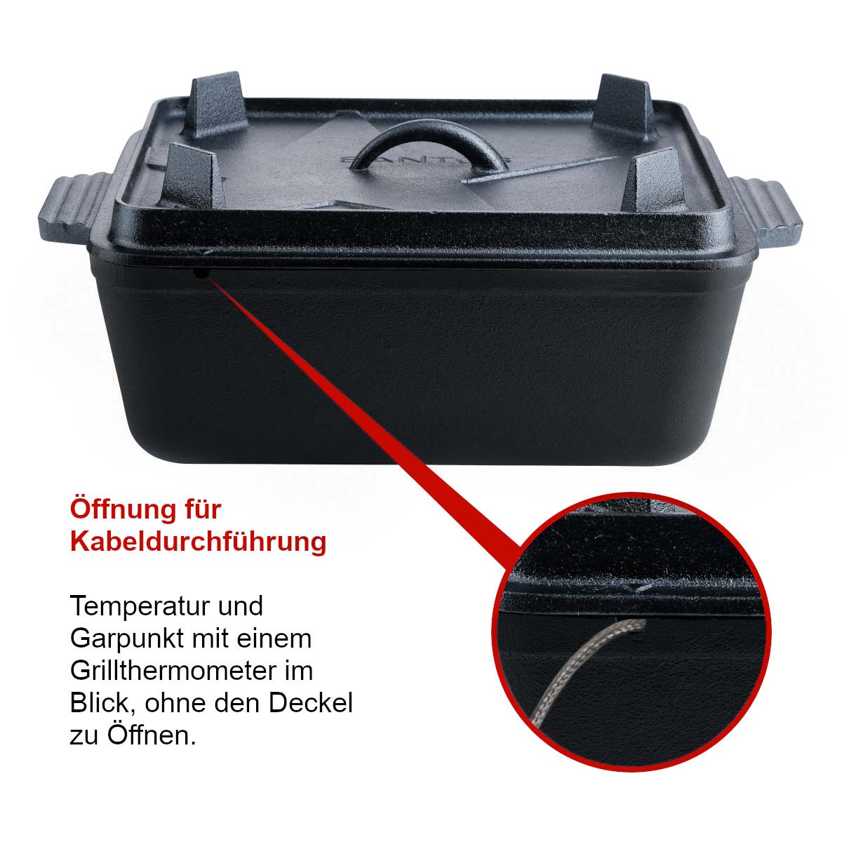 Santos Kastenform aus Gusseisen mit Deckel Santos Kastenform aus Gusseisen mit Deckel