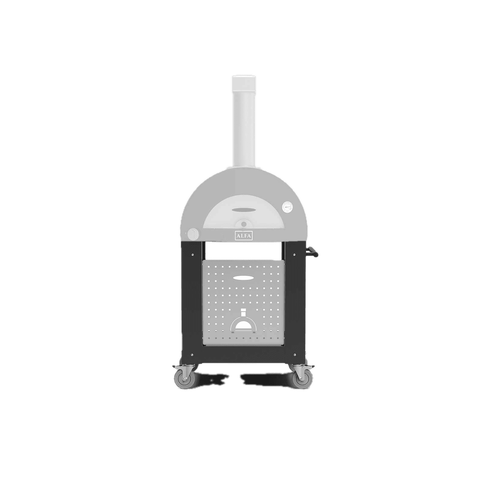 AF-Unterbau 1 Pizza Moderno Schwarz (Wringkle)