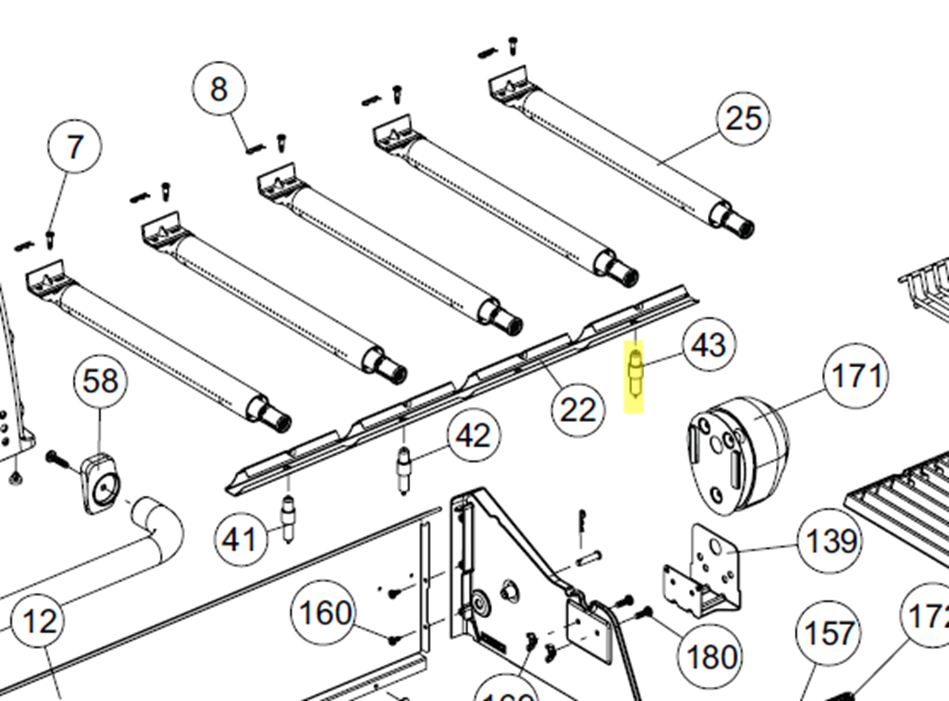 Broil King Elektrode mit Zündkabel 100cm BARON 500er Broil King Elektrode mit Zündkabel 100cm BARON 500er