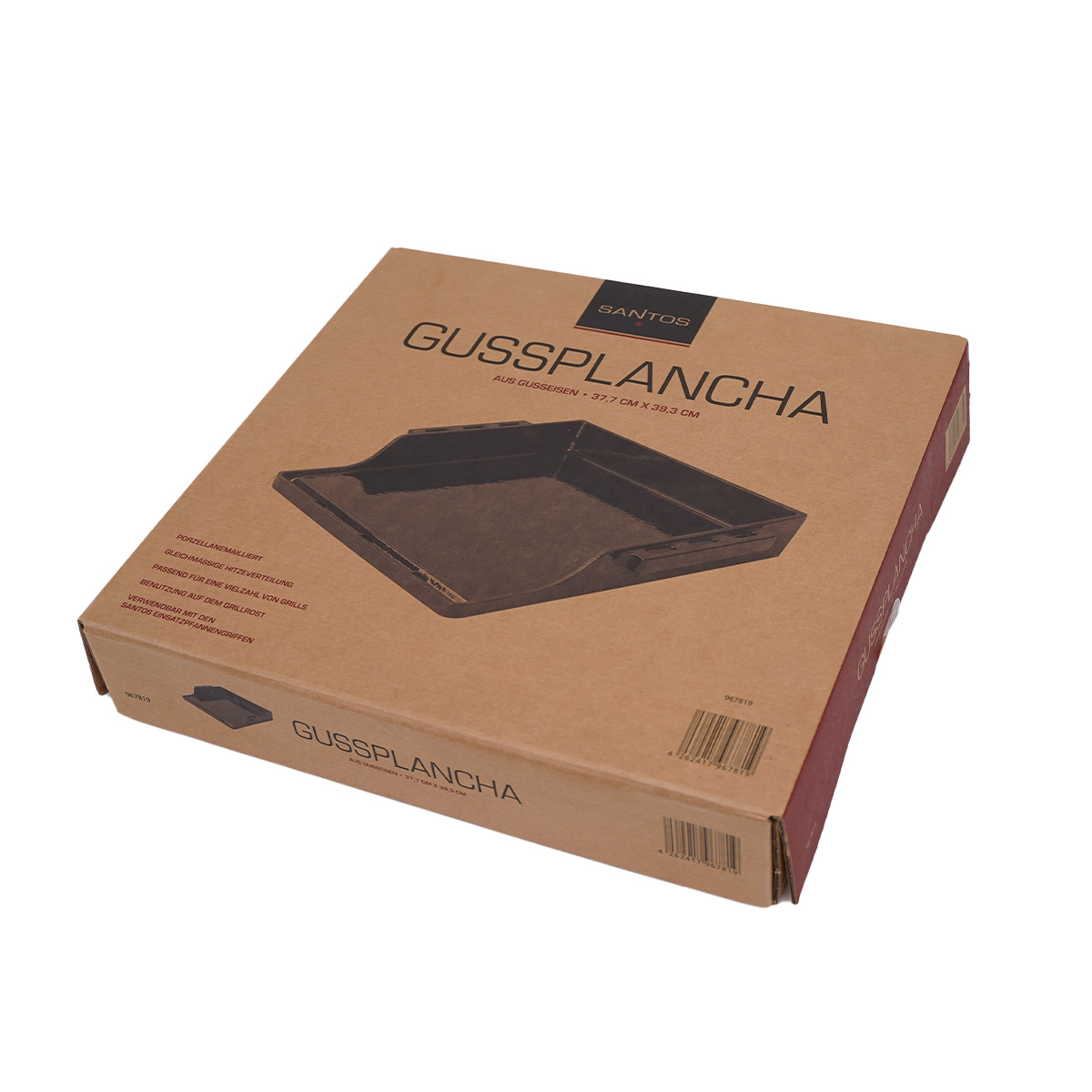 SANTOS Gussplancha | Emaillierte Einsatzpfanne | 39,3 x 37,7 cm SANTOS Gussplancha | Emaillierte Einsatzpfanne | 39,3 x 37,7 cm