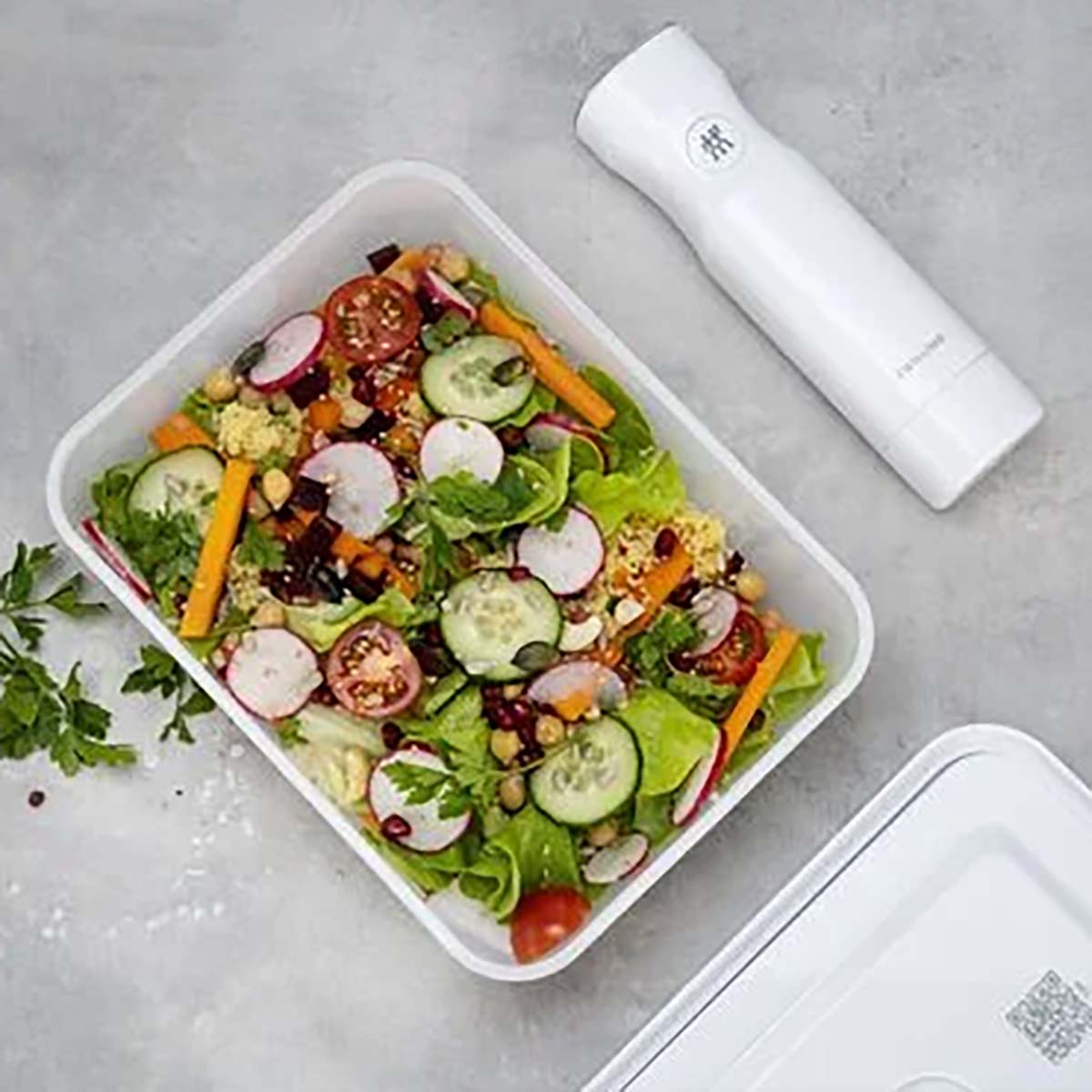 ZWILLING FRESH & SAVE Vakuum Kühlschrankbox | Kunststoff | Semitransparent-Grau