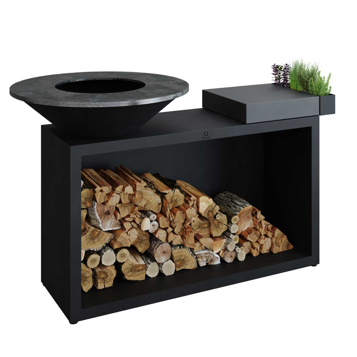 OFYR Island Feuerplatte Black 85 Keramik Dunkelgrau OFYR Island Feuerplatte Black 85 Keramik Dunkelgrau