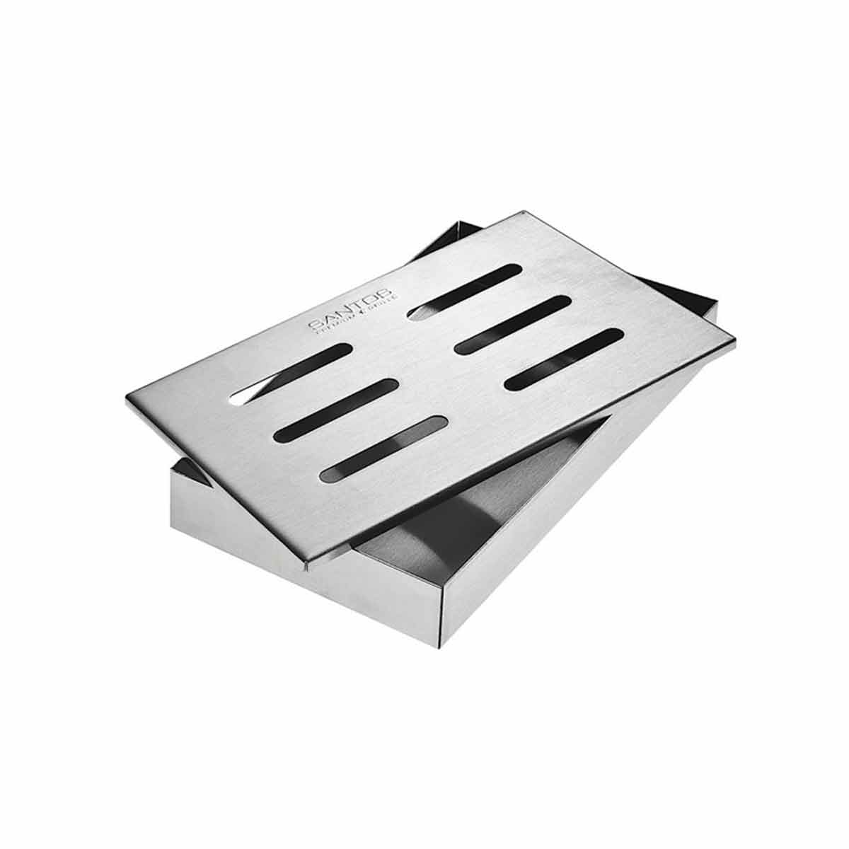 SANTOS Räucherbox aus Edelstahl, 21 x 13 x 3,4 cm | Retoure