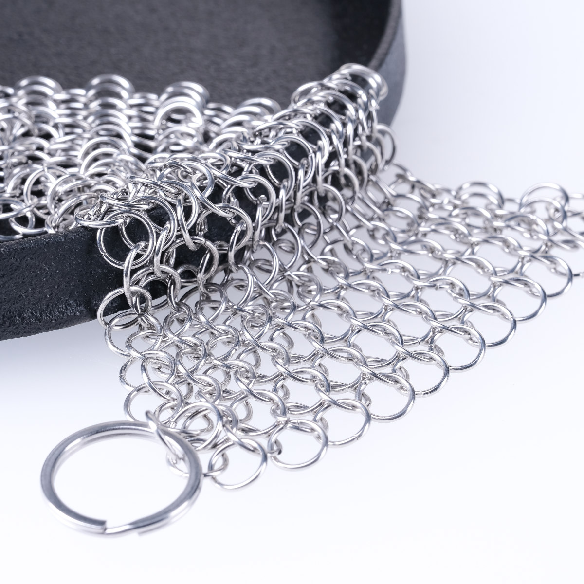 Ringreiniger Lappen aus Ringen zum Reinigen von Gusseisen