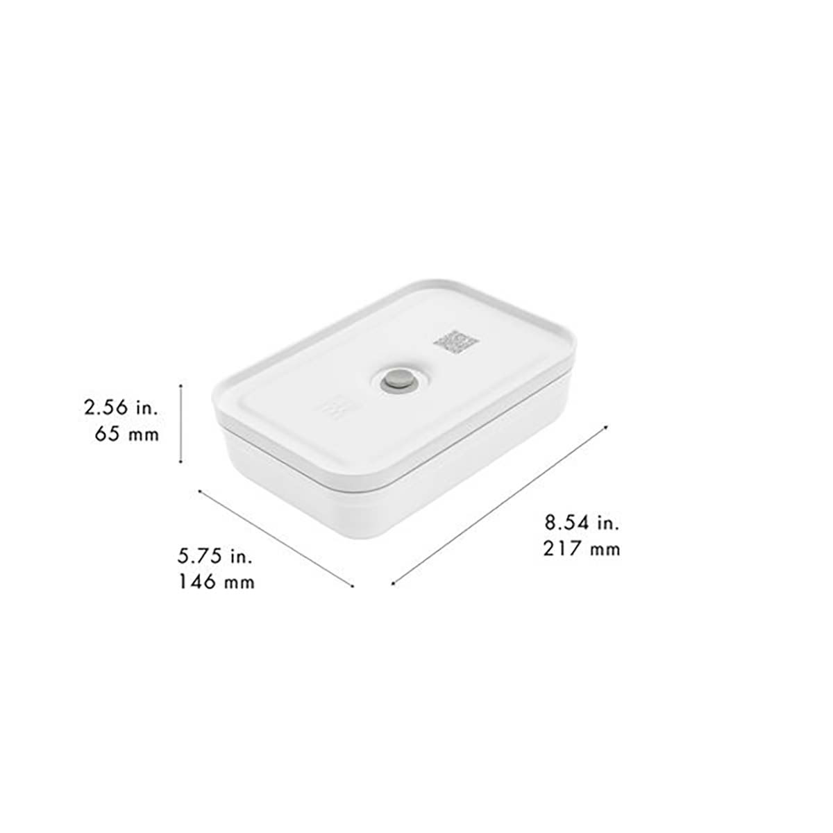 ZWILLING FRESH & SAVE Vakuum Lunchbox L | flach | Kunststoff | Weiß-grau