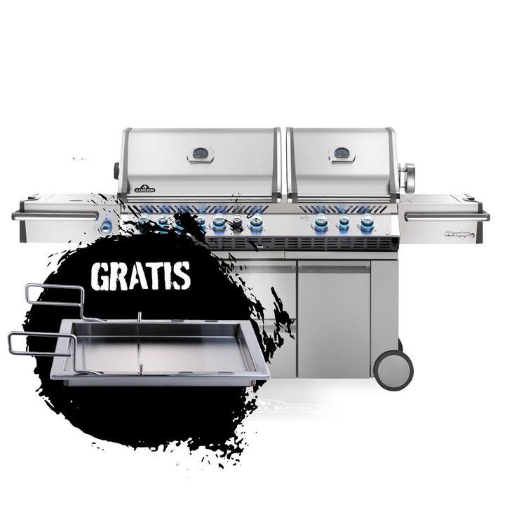 Napoleon Prestige Pro 825 | Edelstahl inkl. Drehspieß und Einsatzpfanne Napoleon Prestige Pro 825 | Edelstahl inkl. Drehspieß und Einsatzpfanne