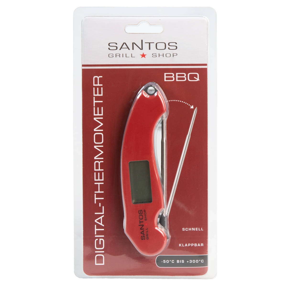 SANTOS BBQ Thermometer klappbar, Digital-Grillthermometer SANTOS BBQ Thermometer klappbar, Digital-Grillthermometer