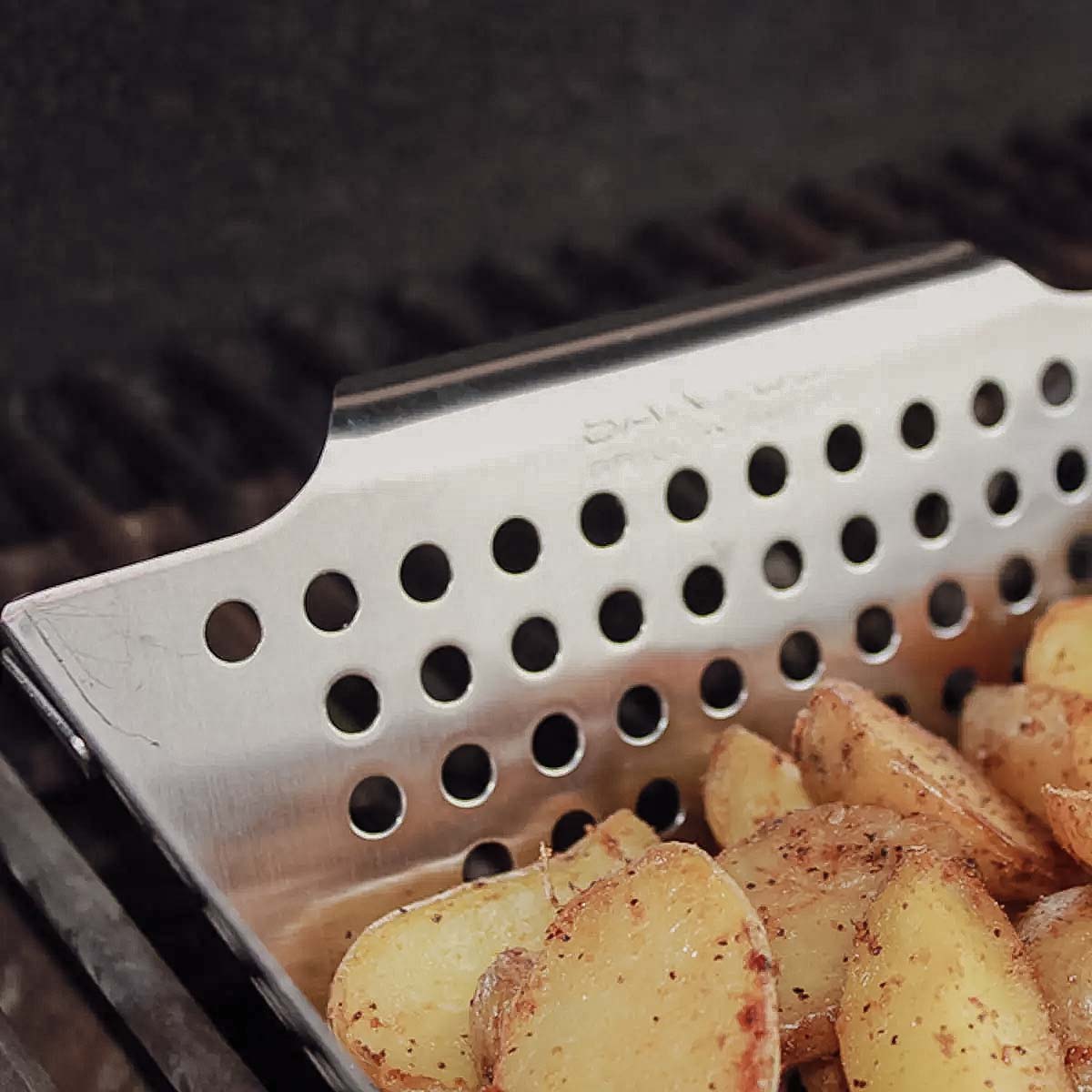 SANTOS Gemüsekorb XS / Grillwok Edelstahl, 21,5 x 21,5 cm SANTOS Gemüsekorb XS / Grillwok Edelstahl, 21,5 x 21,5 cm