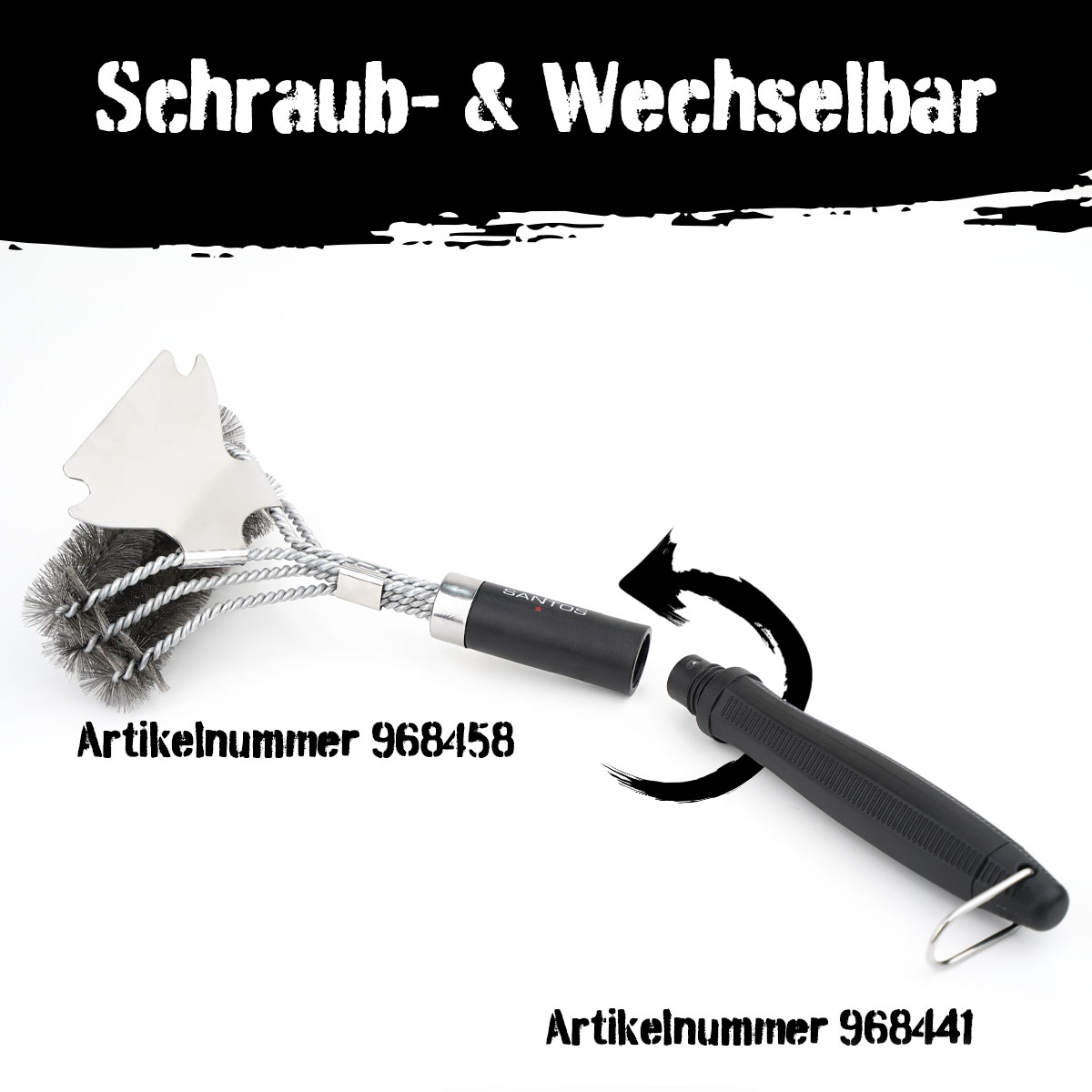 SANTOS Bürstenkopf | zum Austausch bei SANTOS Grillbürste 968441