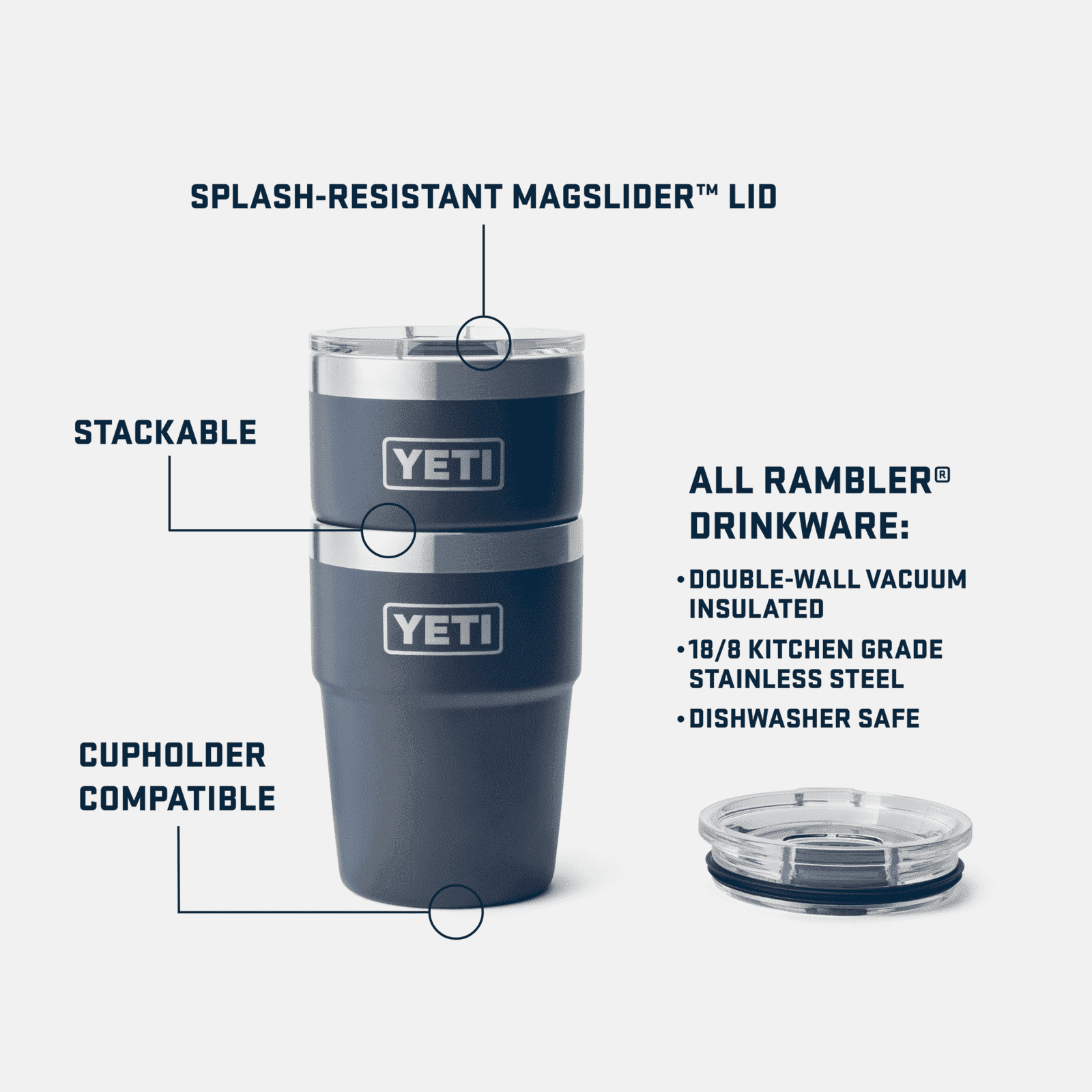 YETI Rambler 16 oz Stackable Cup