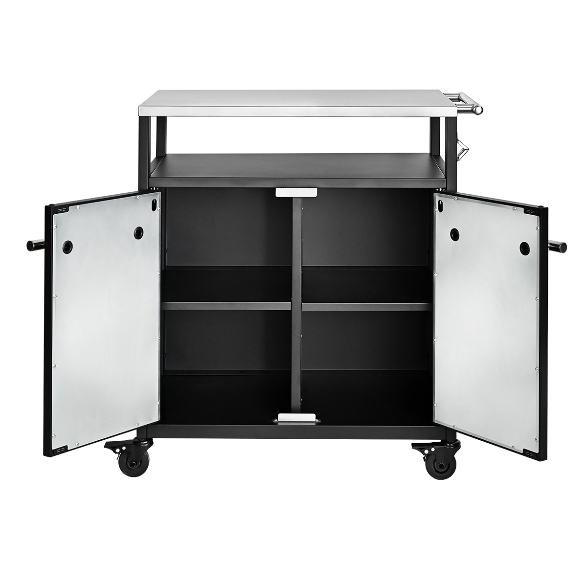SANTOS BBQ Cart | 2 Türen | Matt Schwarz