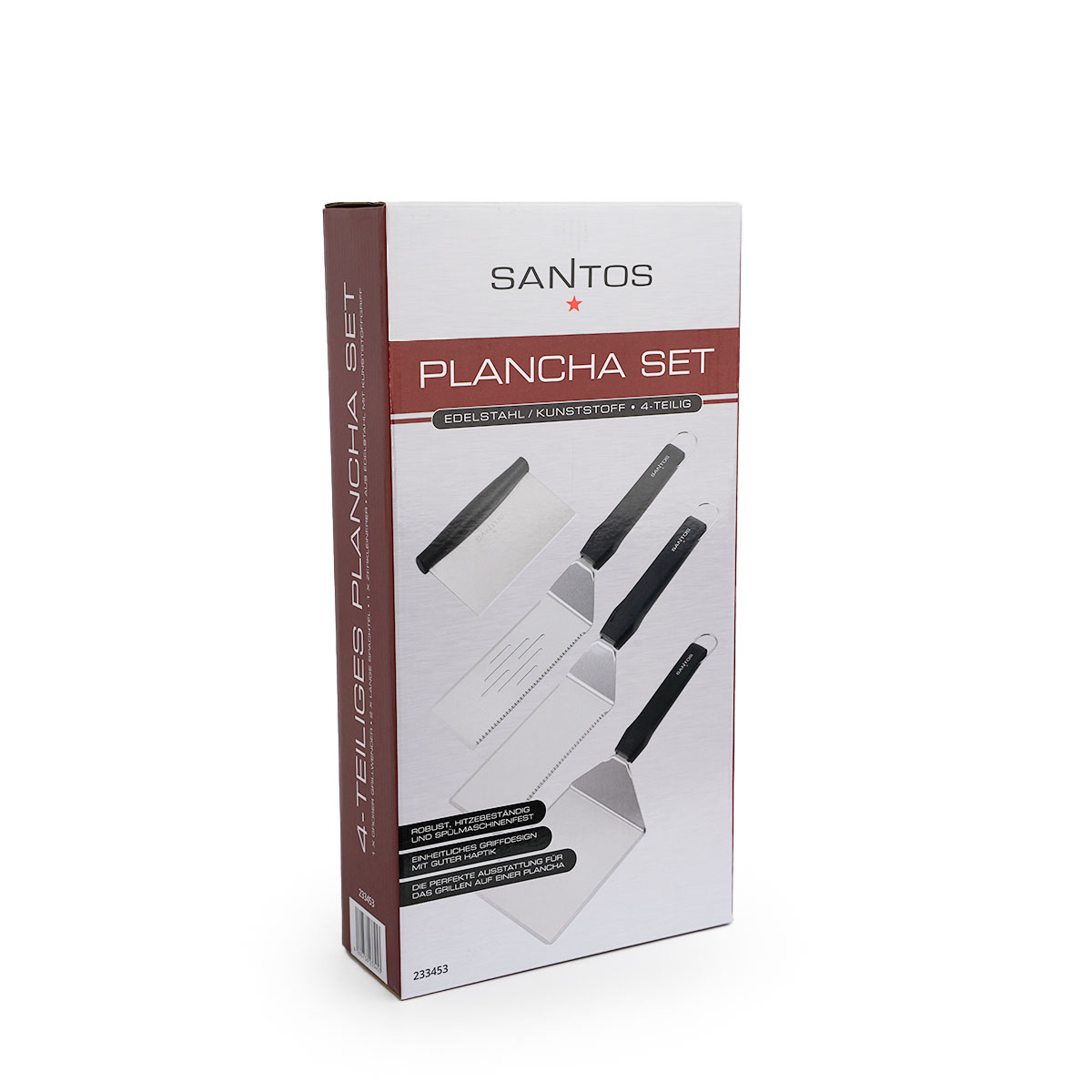 SANTOS Grillspachtel Plancha-Set, 4-teilig  SANTOS Grillspachtel Plancha-Set, 4-teilig