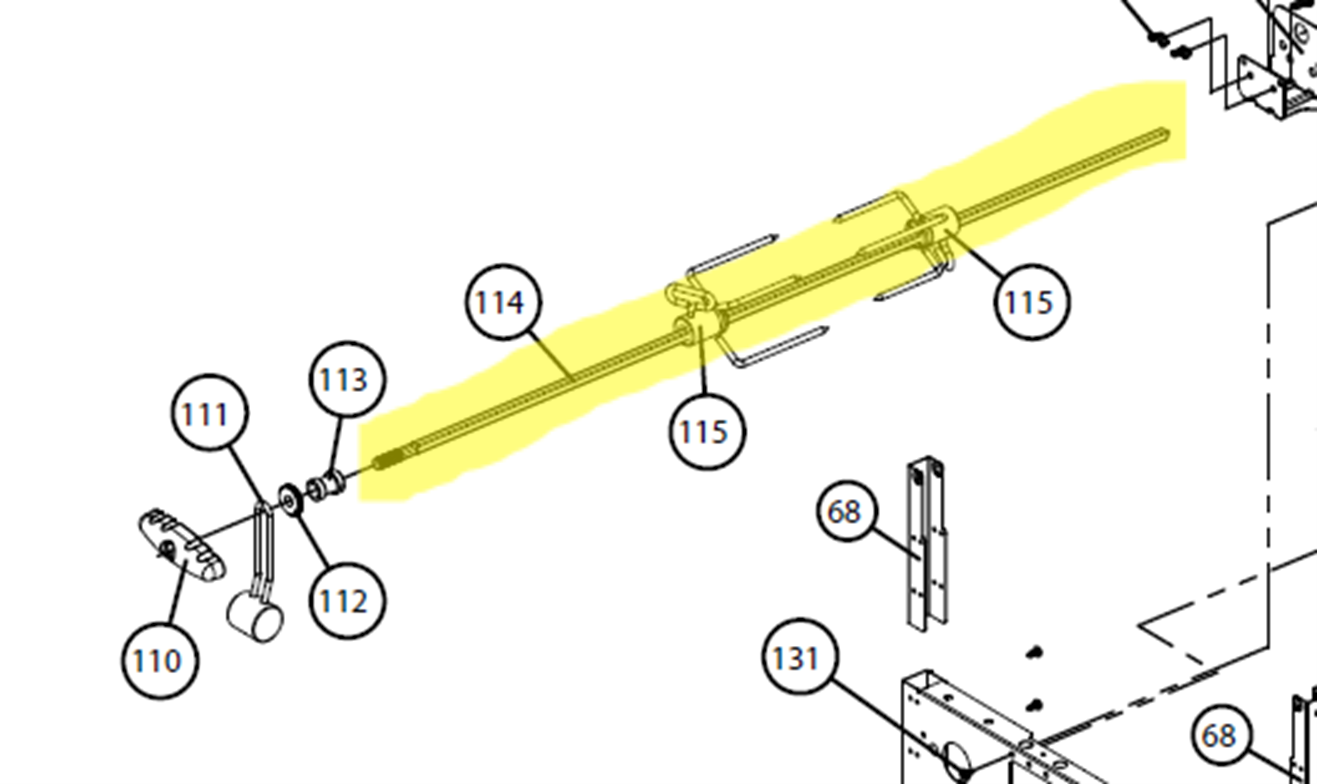 Broil King Drehspießstange 78,5cm VERS. SERIEN 490er Broil King Drehspießstange 78,5cm VERS. SERIEN 490er