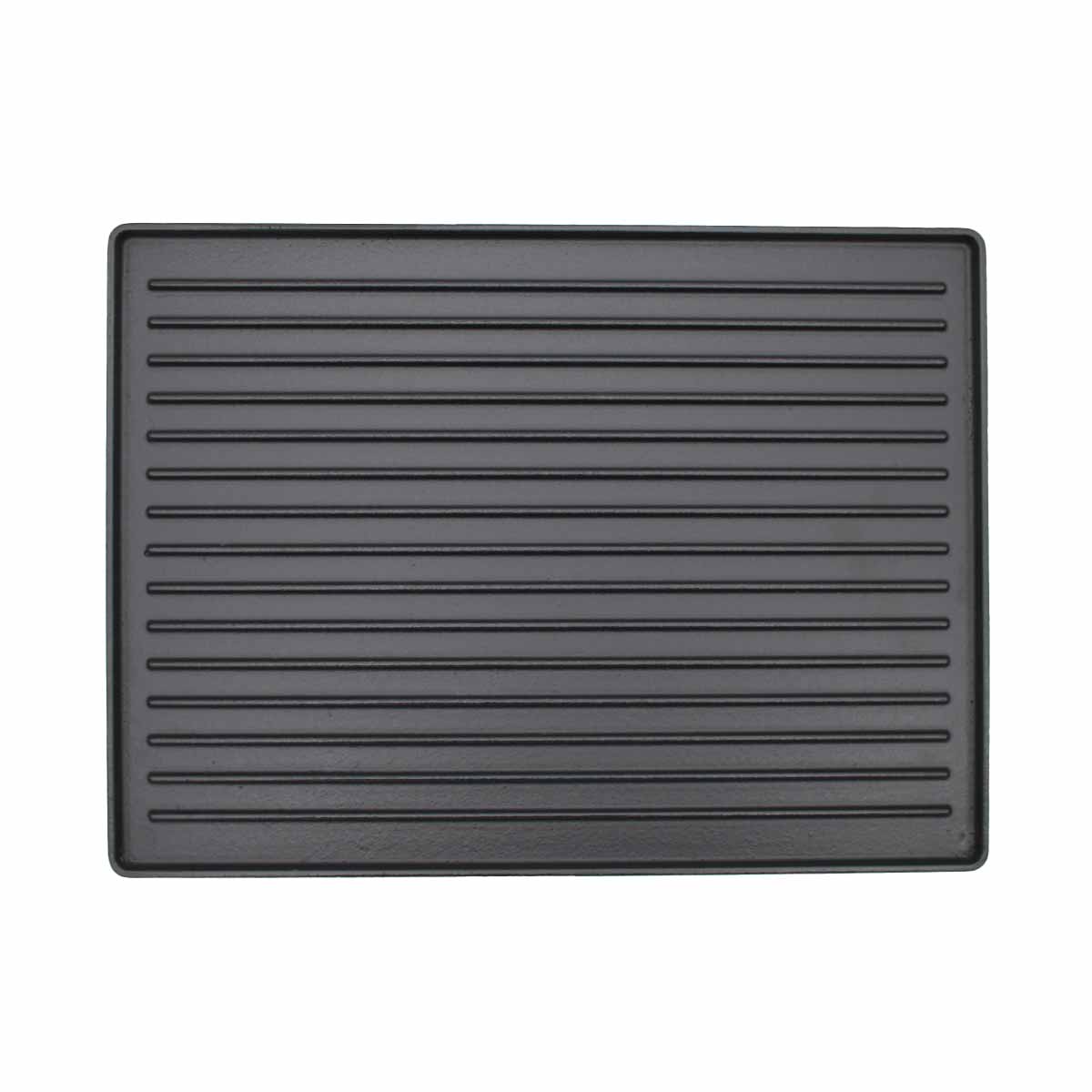SANTOS Wende-Grillplatte Gusseisen für Broil King Baron / Crown / Triton 3 / Triton 4 | 43,3 x 32 cm