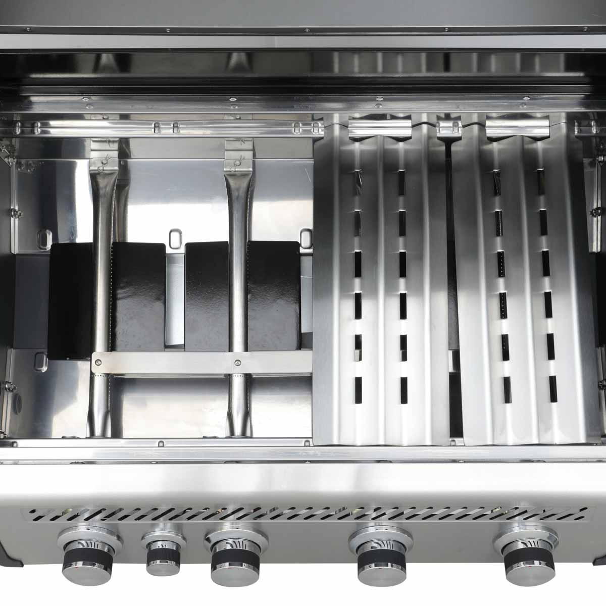 SANTOS Gasgrill S-418, Seiten- & Heckbrenner, Schwarz Hauptbrenner