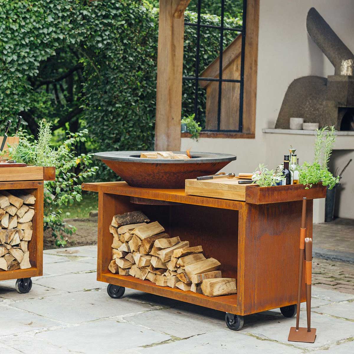 OFYR Feuerplatte Island Corten 100 PRO Teakholz OFYR Feuerplatte Island Corten 100 PRO Teakholz