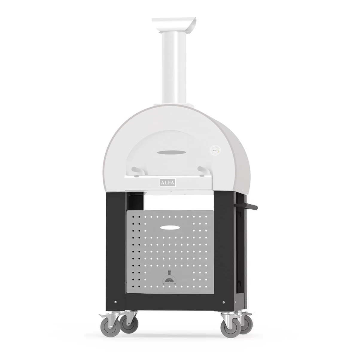 Alfa Forni Unterbau für Pizzaofen 5 Minuti (Linea Classico), Schwarz