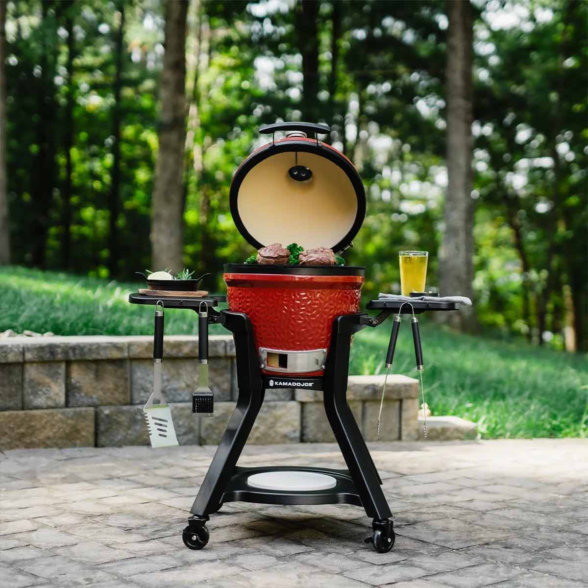 Kamado Joe Junior Celebration Pack: Joe Junior Keramikgrill, Unterwagen, Gussrost & Abdeckhaube