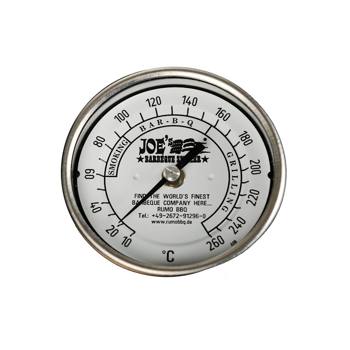 Joe's Barbeque Edelstahl Deckelthermometer, Ø 8,5 cm Joe's Barbeque Edelstahl Deckelthermometer, Ø 8,5 cm