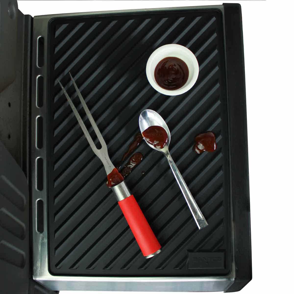 SANTOS Silikon Besteckablage für Grillzubehör | 44 x 30 cm