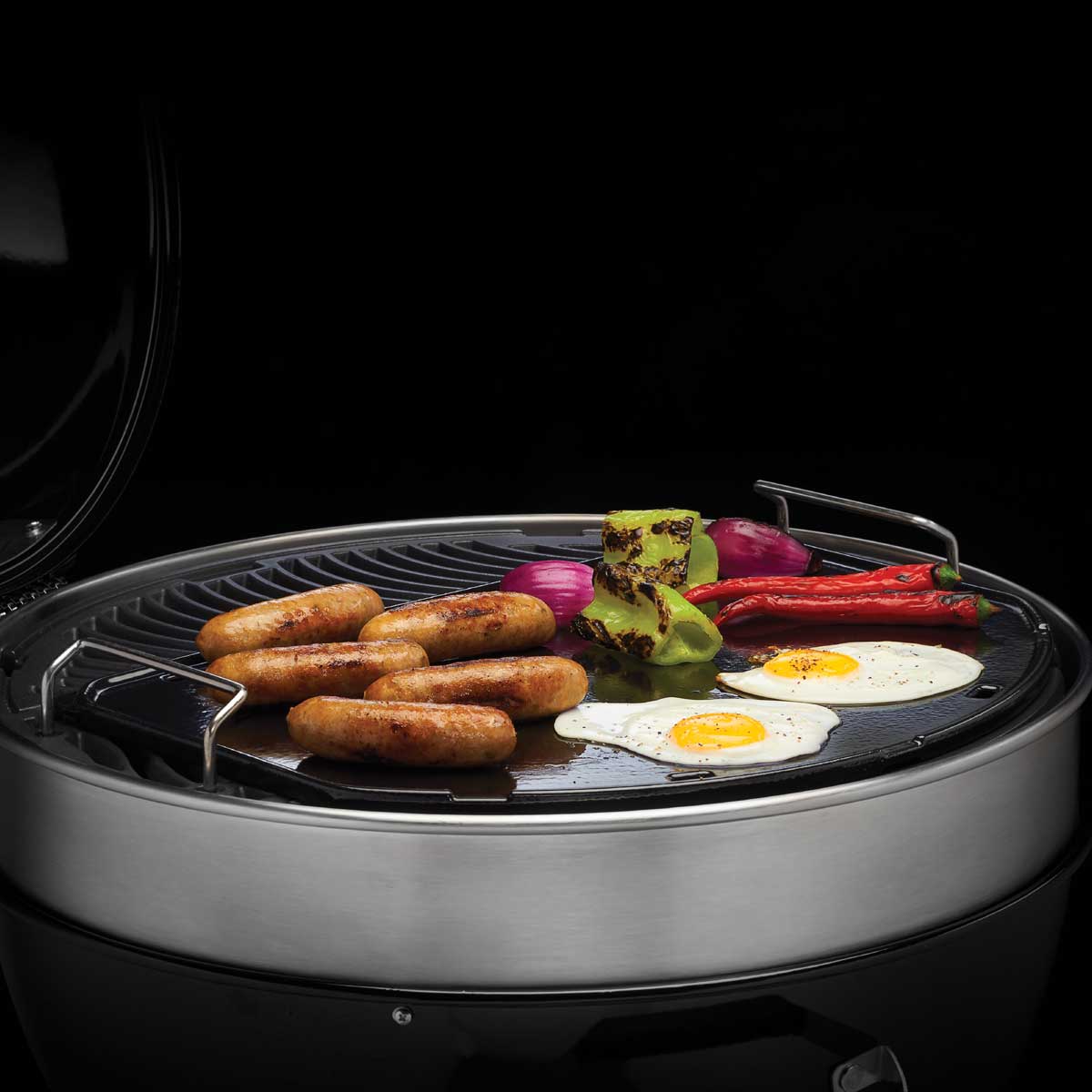 Napoleon Pro-Cart Holzkohle Kugelgrill - Bundle: Gusseisen Grillplatte für Ø 57cm Holzkohlegrill 