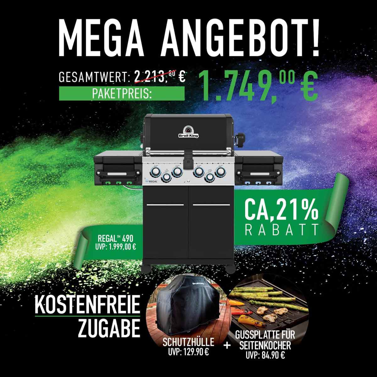 Broil King Regal 490 | Promo Aktion | inkl. Drehspieß, Abdeckhaube, & Gussplatte Broil King Regal 490 | Promo Aktion | inkl. Drehspieß, Abdeckhaube, & Gussplatte