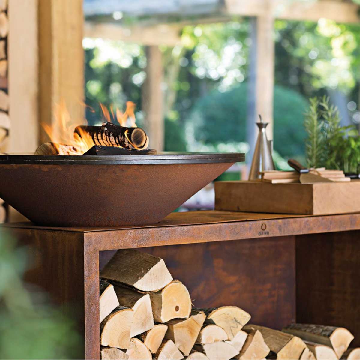 OFYR-Island+ Corten 100 Teak Wood