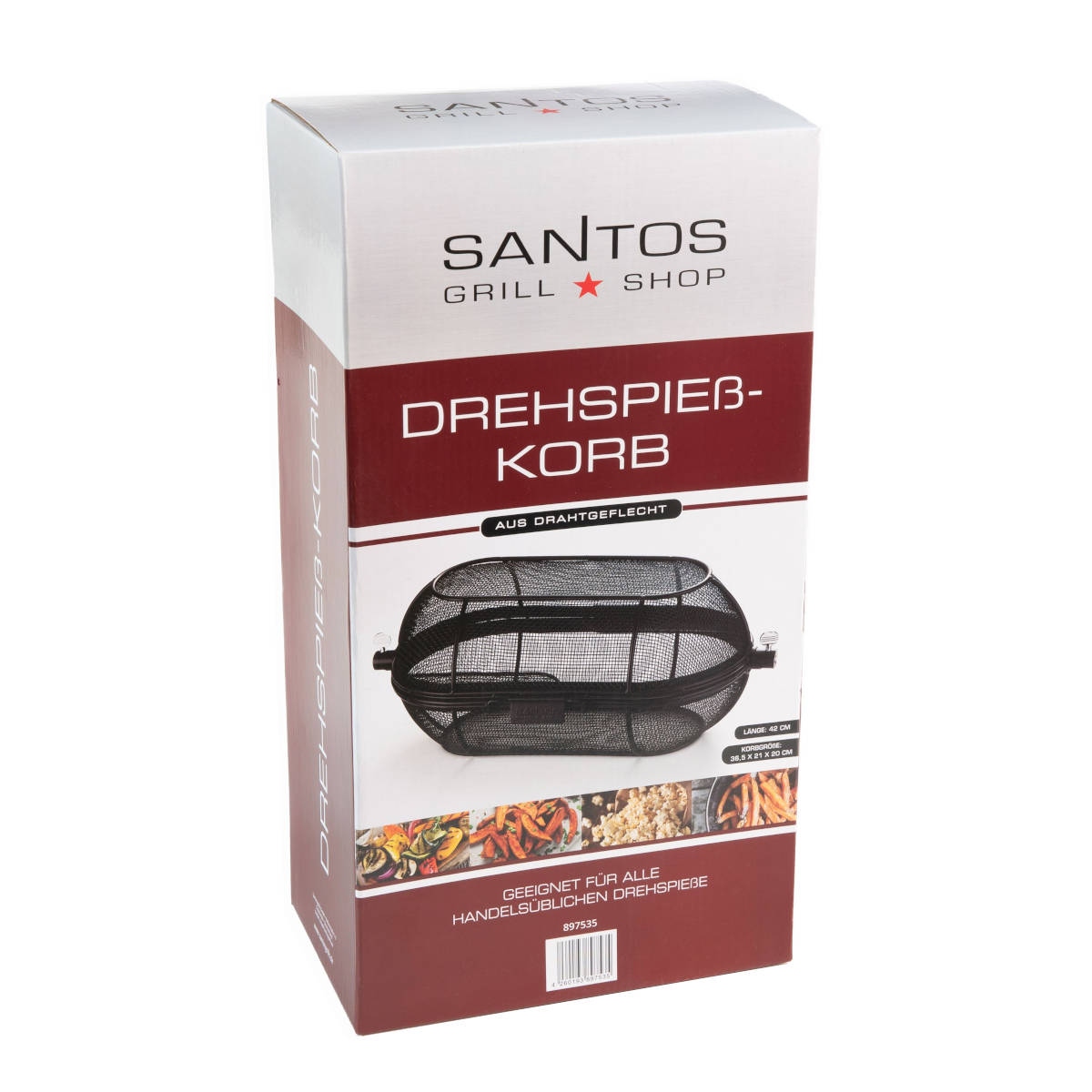 SANTOS Drehspieß-Korb für Drehspieße, Grillkorb, rund SANTOS Drehspieß-Korb für Drehspieße, Grillkorb, rund