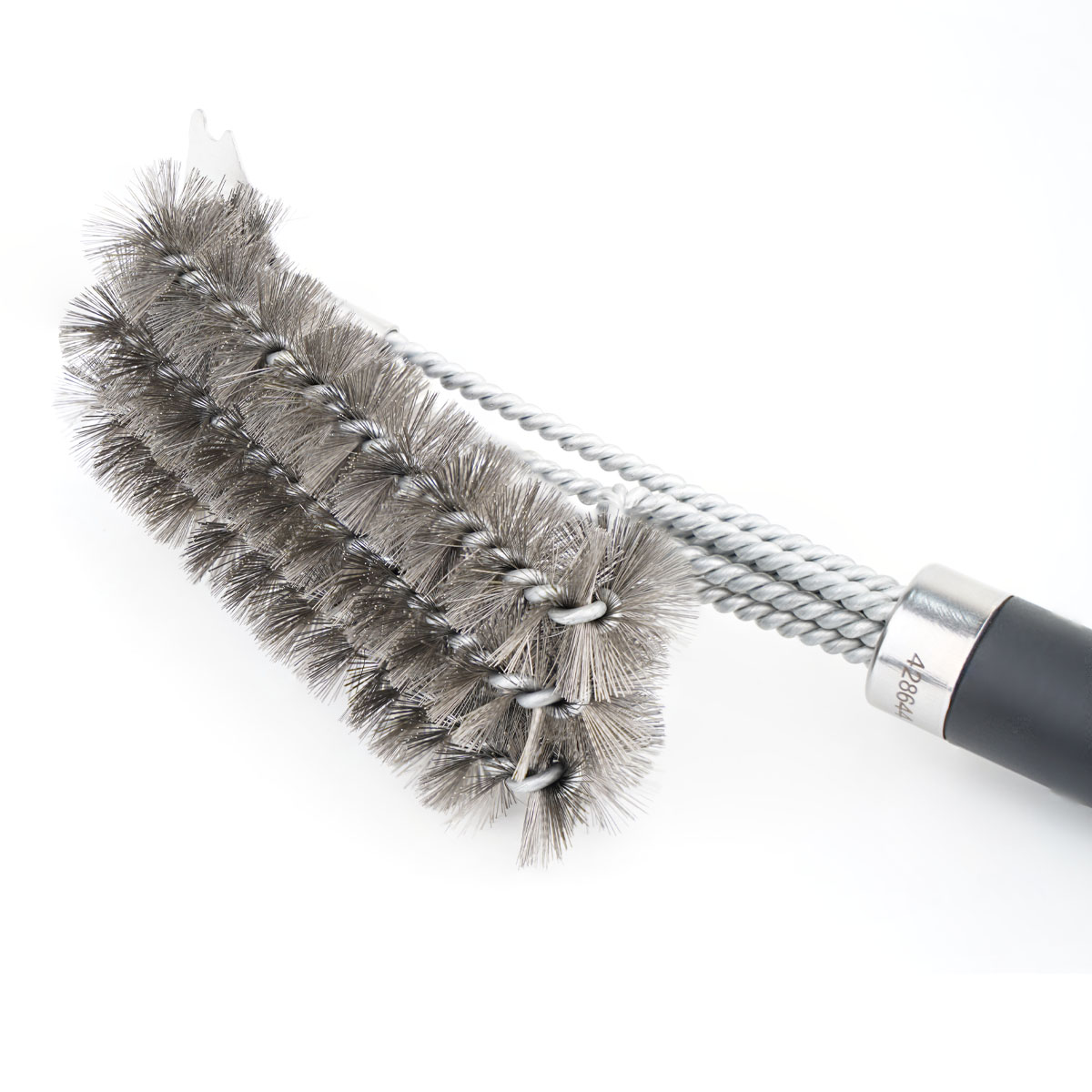 SANTOS 3-Kopf Grillbürste mit Schaber | 44 cm