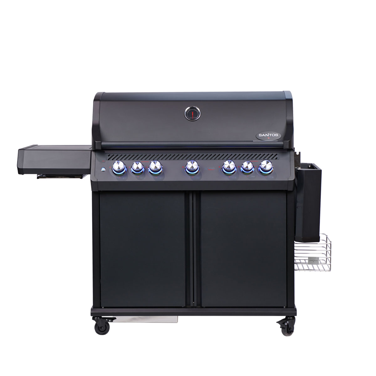 Santos S-518 PRO All Black Matt | Seiten- & Heckbrenner | Ready2Grill Bundle