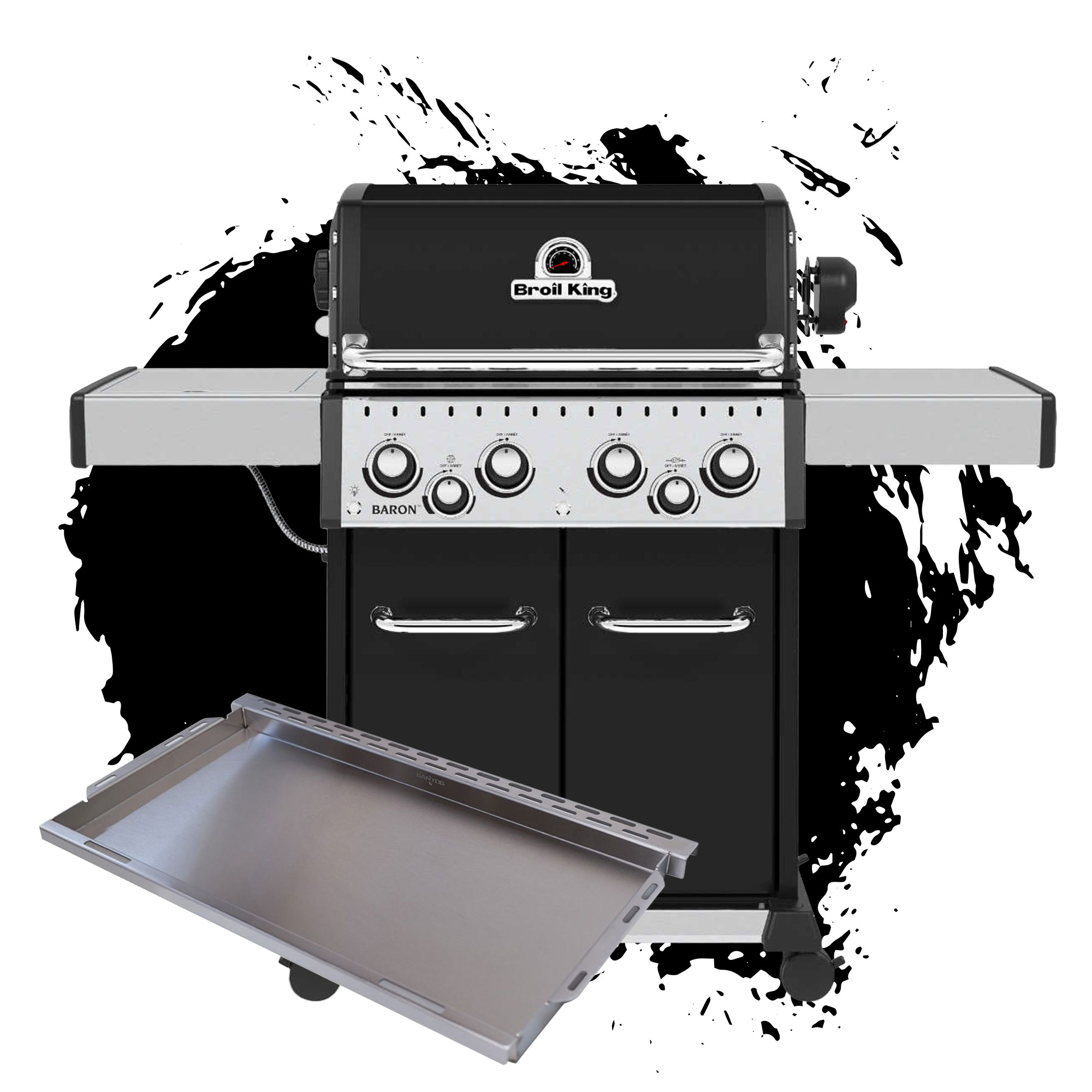 Broil King Baron 490 inkl. Drehspieß + SANTOS XXL Plancha Broil King Baron 490 inkl. Drehspieß + SANTOS XXL Plancha
