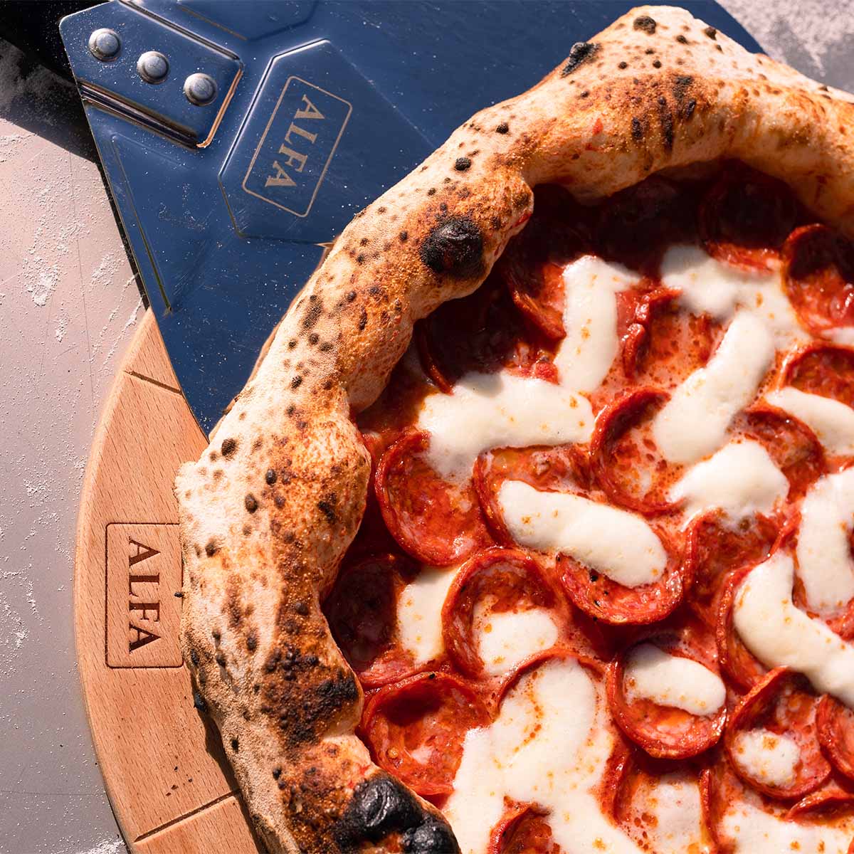 Alfa Forni Gas-Pizzaofen Moderno | Portable | Schiefergrau