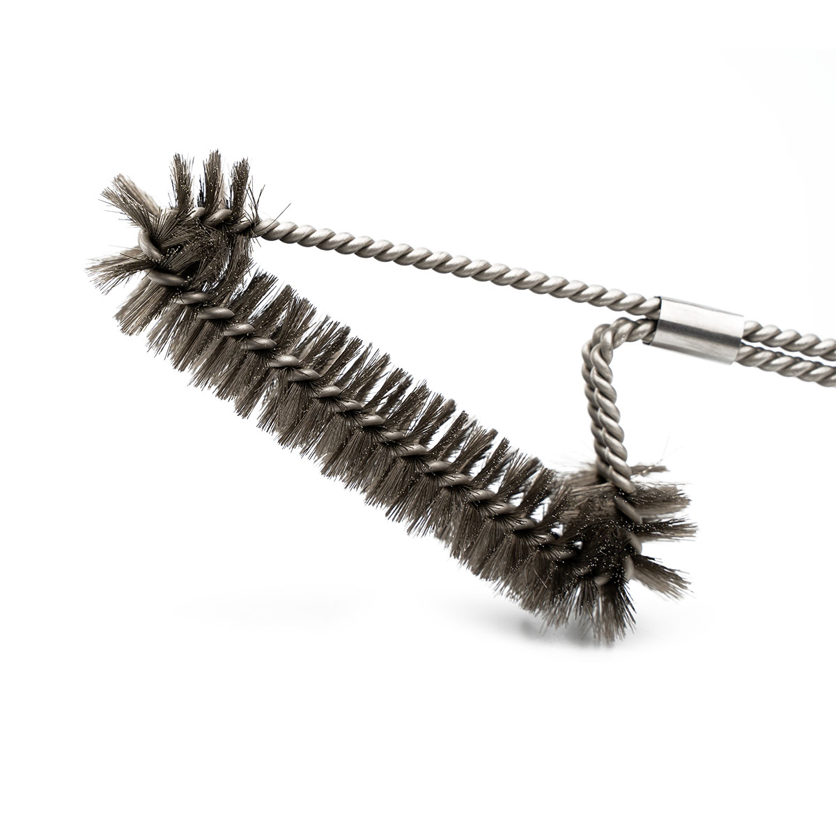 SANTOS 2-Kopf Grillbürste Edelstahl 45 cm