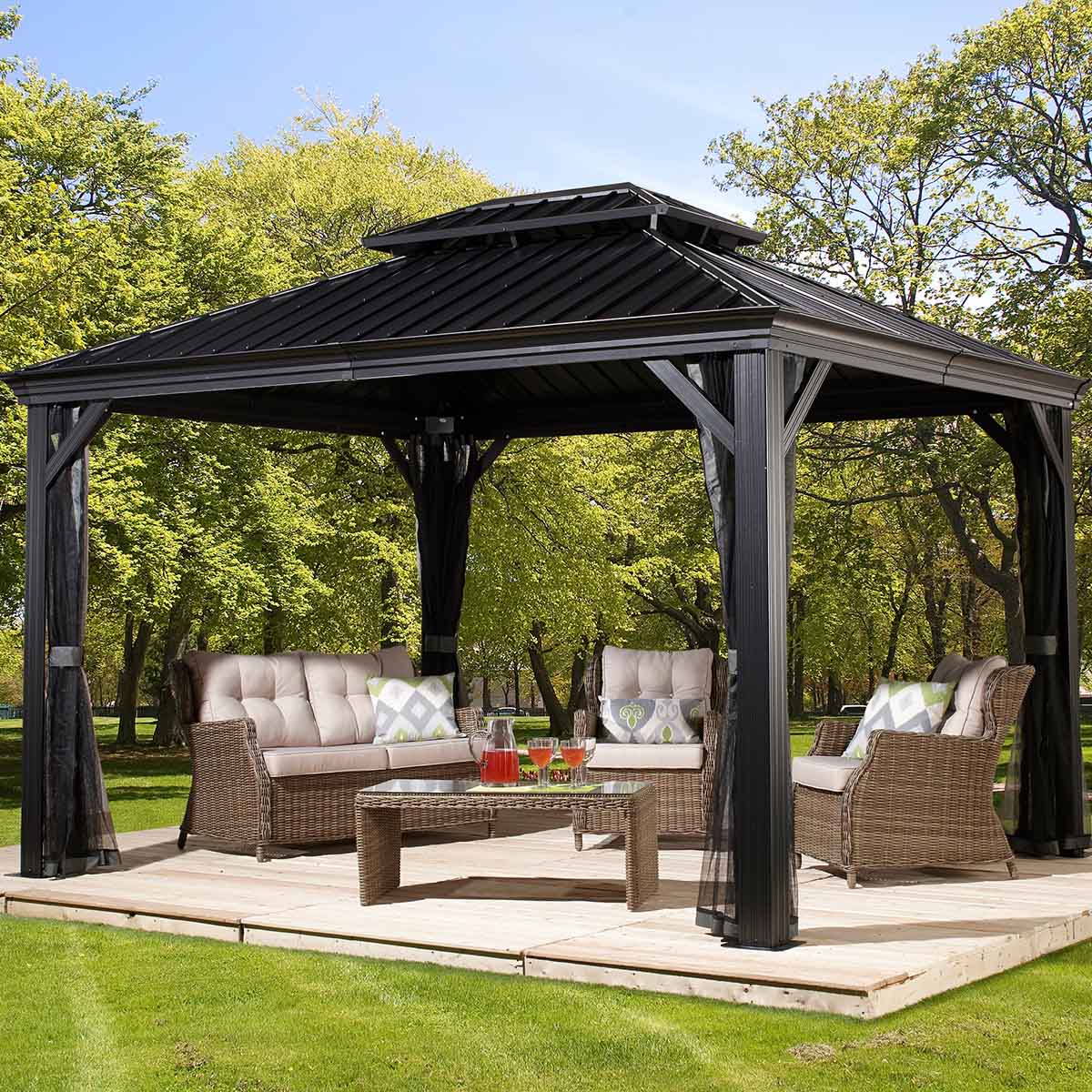 SOJAG Messina BBQ Pavillon, 363 x 298 cm, Anthrazit