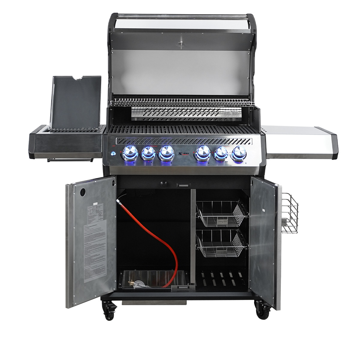 SANTOS S-418 Pro Edelstahl I Seiten- & Heckbrenner | Ready2Grill Bundle