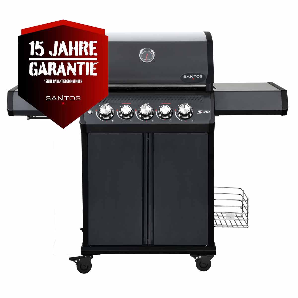 SANTOS S-318 Pro | Seiten- & Heckbrenner | All Black