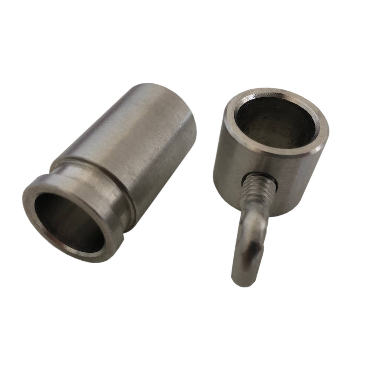 SANTOS 2er Hülsenset, Laufhülse & Arretierungshülse, Edelstahl 14 mm Laufhülse uns Arretierungsschraube für Drehspieße