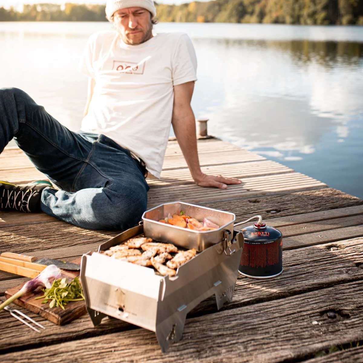 Skotti Grill 2.0 – Steckbarer Edelstahl Gasgrill