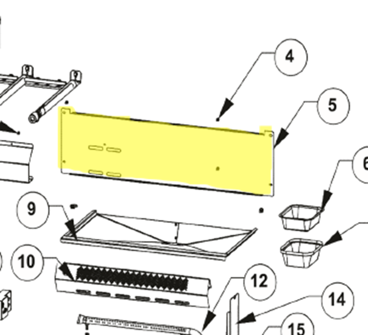 Napoleon Grillkammerrückwand PRO500