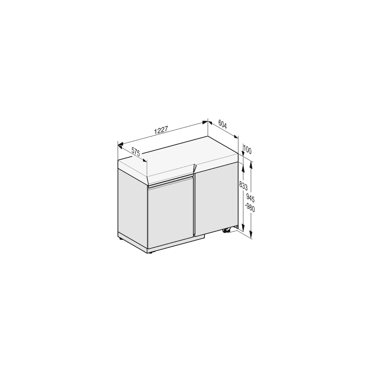 Miele Corner – Stauraum‑Eckmodul (90°)