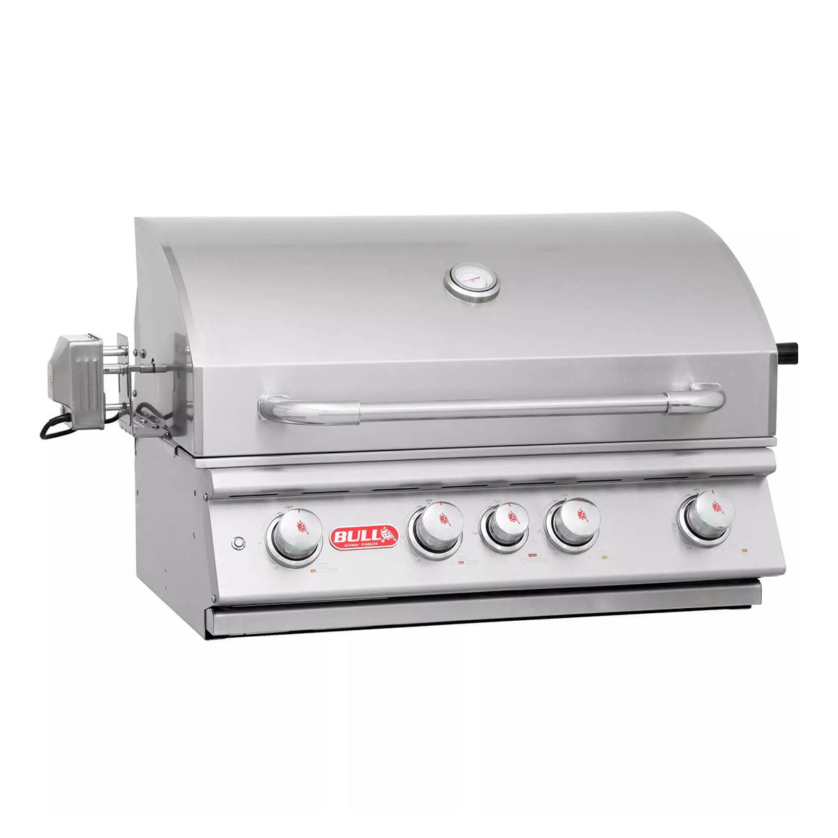 Bull Angus Einbau Gasgrill | 4 Brenner | Edelstahl | Infrarot Heckbrenner & Rotisserie