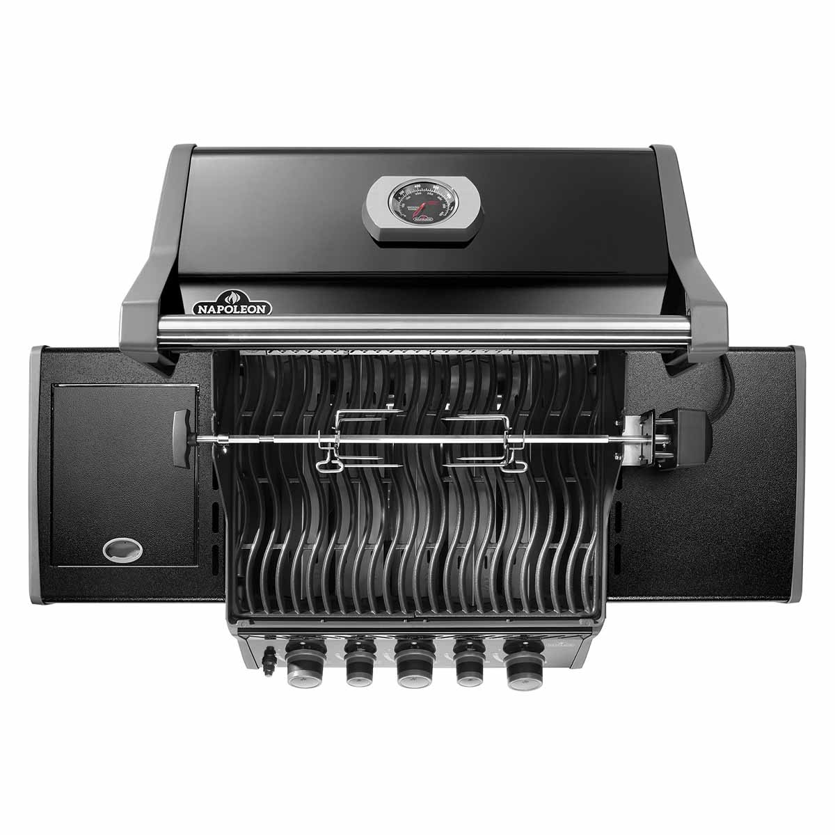 Napoleon Rogue 425 mit Heck- und Seitenbrenner | Schwarz | inkl. Drehspieß | 2025