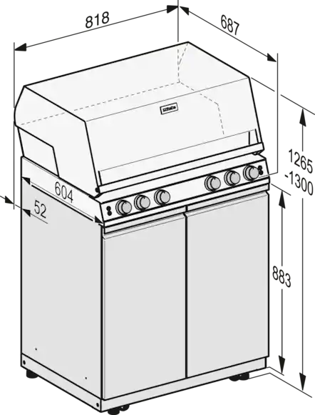 Miele Fire Pro L 4 PD – 4 Brenner und drei Schubladen – Gasgrill