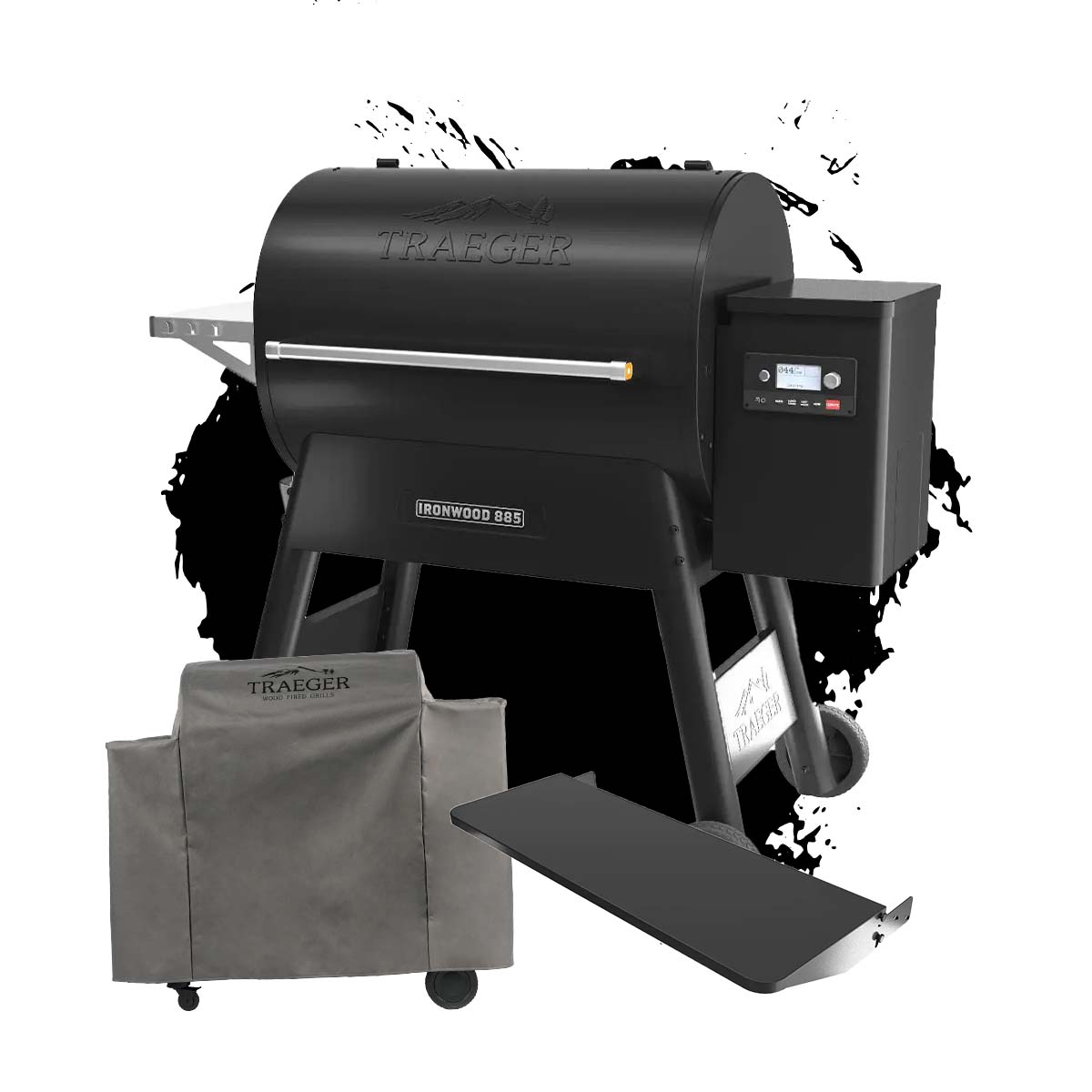 Traeger Pelletgrill Ironwood 885 | Schwarz inkl. Abdeckhaube und Frontablage Traeger Pelletgrill Ironwood 885 | Schwarz inkl. Abdeckhaube und Frontablage