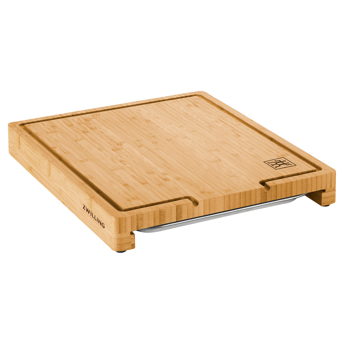 ZWILLING BBQ Schneidebrett mit Auffangschale, 39 x 30 cm, Edelstahl