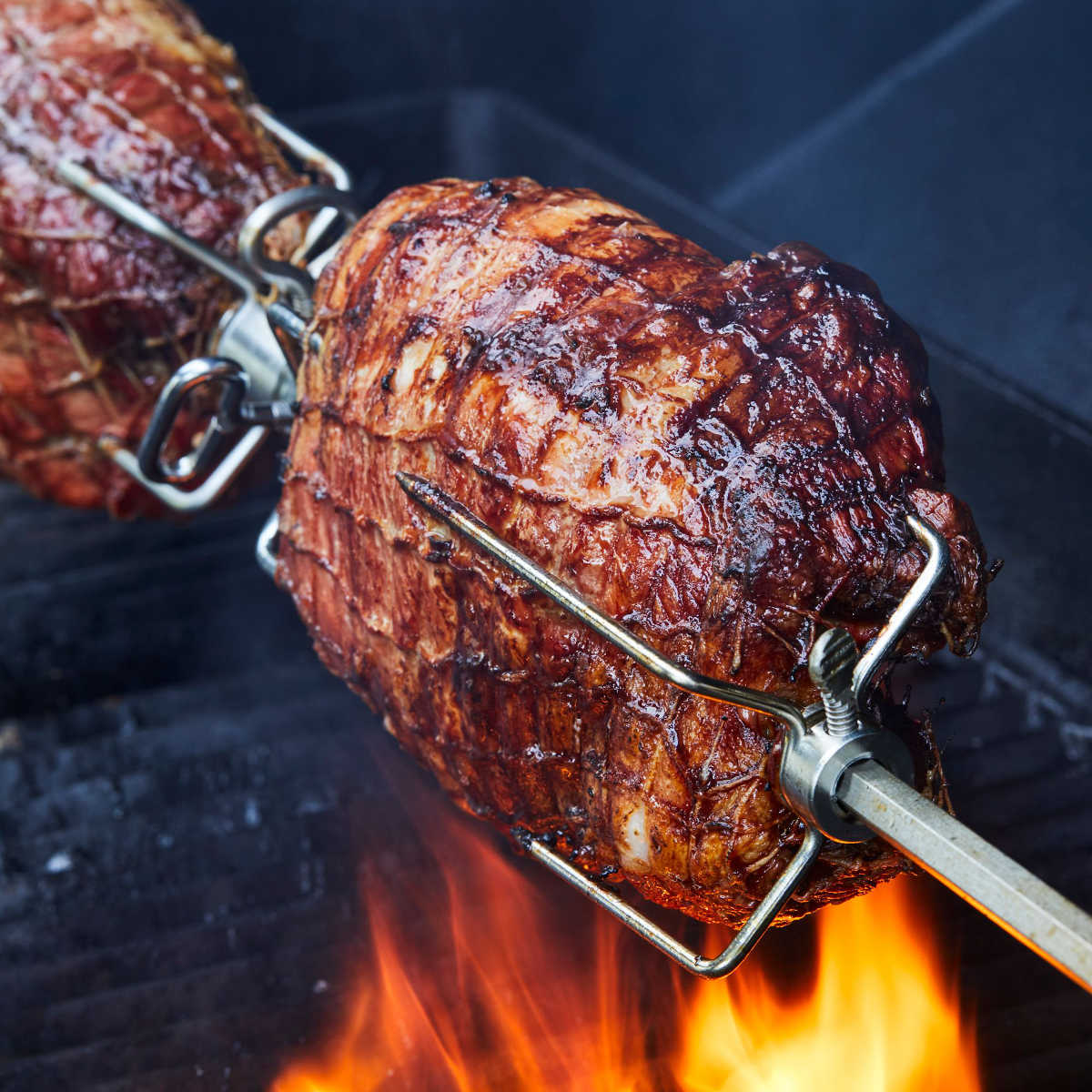 SANTOS Fleischklammer, Forken, Krallen, Spießgabel, Edelstahl für Drehspieße bis Ø 11 mm SANTOS Fleischklammer, Forken, Krallen, Spießgabel, Edelstahl für Drehspieße bis Ø 11 mm