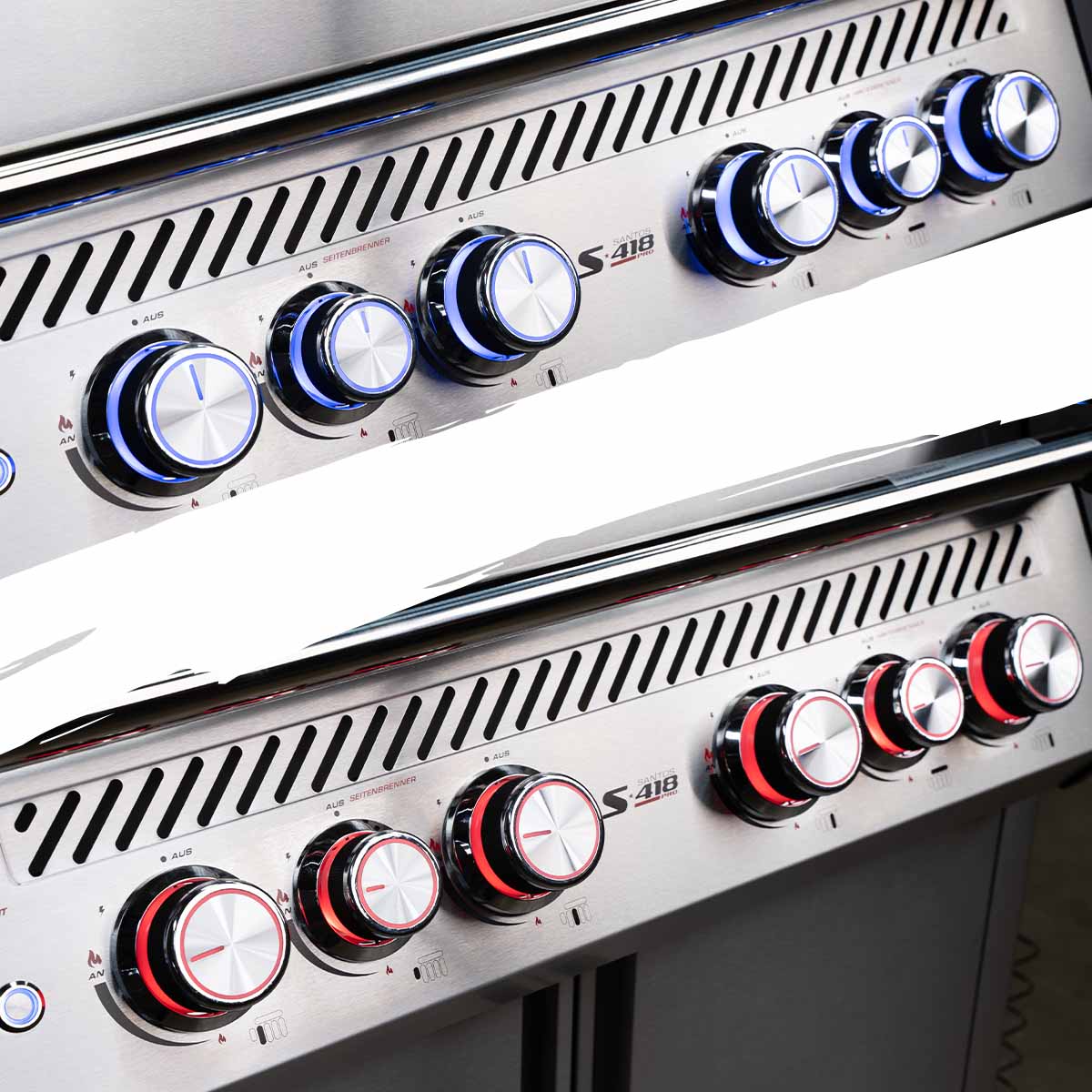 SANTOS S-418 Pro TST | Seiten- & Heckbrenner + SANTOS XXL Plancha