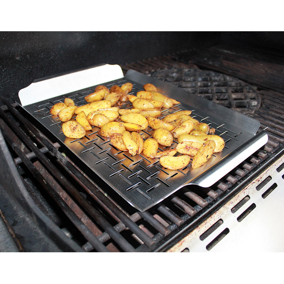 Santos Edelstahl Grillschale mit Griffen Santos Edelstahl Grillschale mit Griffen