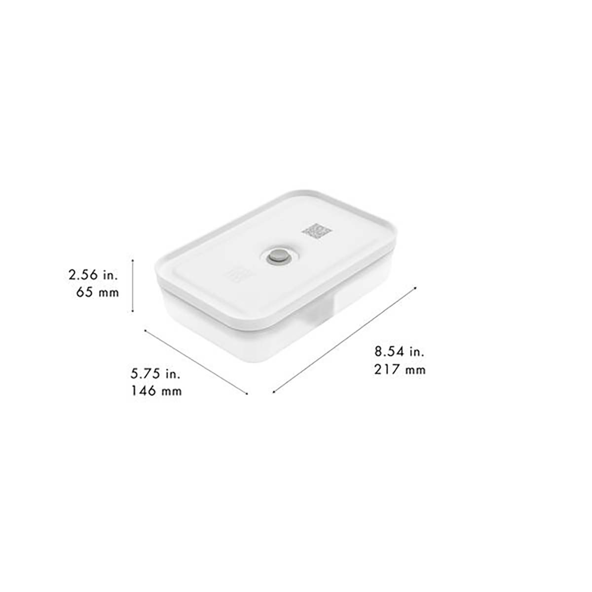 ZWILLING FRESH & SAVE Vakuum Lunchbox L flach | Kunststoff | Semitransparent-Grau